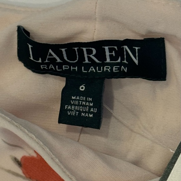 Lauren Ralph Lauren Blush Floral Ruched Sheath Dress Size 6 NWT - Picture 7 of 14